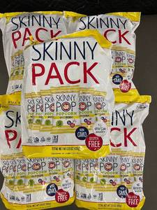 lot 117 image: Pack of 5 SkinnyPop Popcorn Bags - Each with 10 bags White Cheddar Flavor