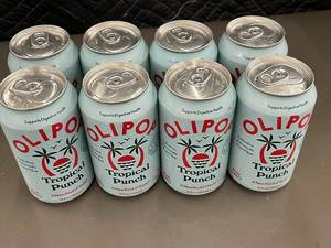lot 207 image: Set of 9 Olipop Tropical Punch 12 fl oz Cans