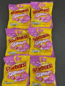 lot 334 image: 6 Packs of Starburst Gummies All Pink Gummy Candy