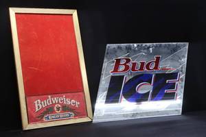 lot 11 image: 2 VINTAGE BUDWEISER SIGNS