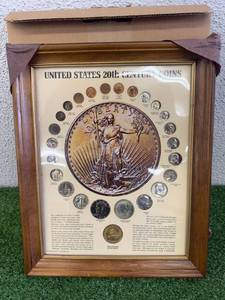 United States 20th Century Coins Framed