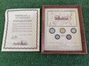lot 3 image: 200 Years to Remember Framed Coins