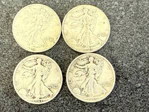 lot 26 image: 4 1943 Walking Liberty Half Dollars