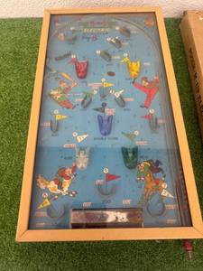 lot 100 image: Vintage Poosh-M-Up 5 in 1 Electric Pinball Game in Original Box