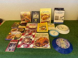 lot 104 image: Cookbooks, Clocks & New Pac-Vac-N-Stack