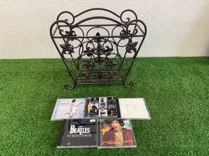 lot 130 image: Metal Magazine Rack & CDs