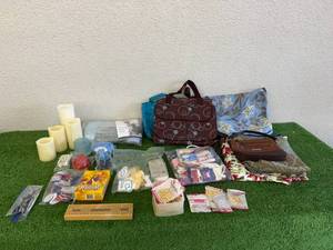 lot 133 image: Fan, Small Step Stool, Silverware, Power Strips, Misc