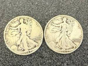 lot 143 image: 2 1942 Walking Liberty Half Dollars