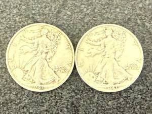 lot 144 image: 1941S & 1941D Walking Liberty Half Dollars