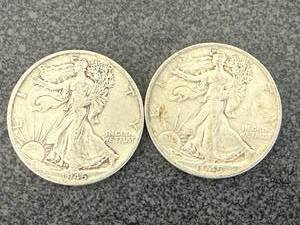 lot 146 image: 1945S & 1945D Walking Liberty Half Dollar