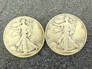 lot 153 image: 2 1939 Walking Liberty Half Dollar