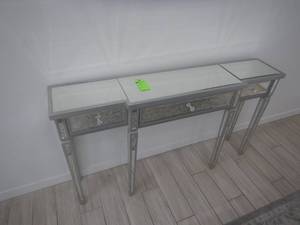lot 1 image: Glass Console Table
