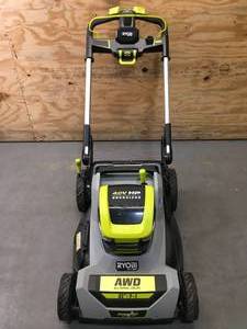 lot 3 image: RYOBI 40V HP Brushless Whisper Series 21 Walk Behind Self-Propelled All Wheel Drive Lawn Mower Model # RY401021 - Tool Only