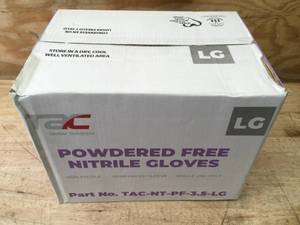 lot 97 image: Case of TAC Powdered Free Nitrile Gloves
