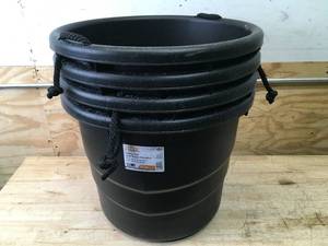lot 96 image: Lot of 4 - HDX Utility Tubs with Rope Handles