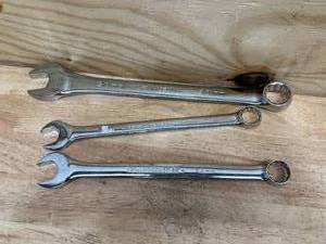 lot 126 image: Set of 3 Jumbo Wrenches (30 mm, 24 mm, 22 mm)