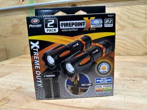 lot 133 image: Performance Tool 2Pk Fpx Flashlights W Pouch, Adjustable Duofocus Beam, Warm White LED, Water and Impact Resistant 0425255