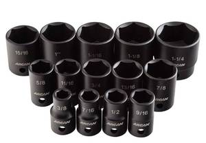 lot 147 image: ARCAN TOOLS 12 Inch Drive Shallow Impact Socket Set