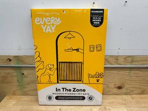 lot 32 image: EveryYay In The Zone Wooden Pet Gate, 23.5-42 W X 30 H