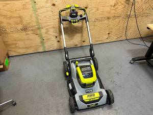 lot 37 image: RYOBI 40V HP Brushless Whisper Series 21 Walk Behind Self-Propelled All Wheel Drive Lawn Mower (Tool Only)
