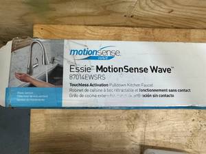 lot 38 image: Moen MotionSense Wave One-Handle Touchless Kitchen Faucet with Pulldown Sprayer and Soap Dispenser, Spot Resist Stainless