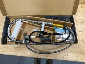 lot 40 image: Glacier Bay Paulina Single-Handle Pull-Down Sprayer Kitchen Faucet with TurboSpray, FastMount and Soap Dispenser in Polished Chrome