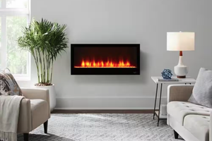 lot 29 image: Home Decorators Collection 42 in. Wall Mount Electric Fireplace (Retails for $199)