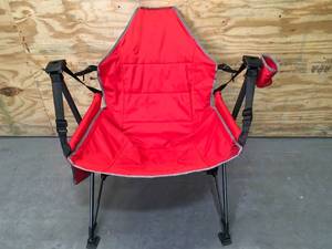 lot 53 image: Red Foldable Swinging Outdoor Chair