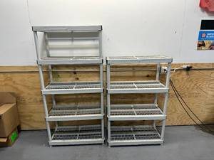 lot 149 image: Lot of 2- Plastic Storage Shelves