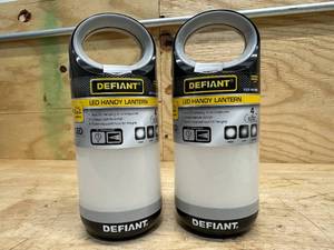 lot 157 image: Defiant Lot of 2-  300 Lumens Handy Lanterns in Grey