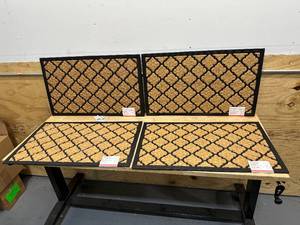 lot 159 image: StyleWell Lot of 4- Beige Panama EMB Indoor, Outdoor 18 in. x 30 in. Rubber Backed Door Mats