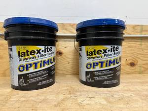 lot 160 image: Latex-Ite Lot of 2- Optimum Black Asphalt Driveway Sealer (4.75 gal. each)