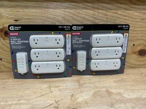lot 163 image: Commercial Electric Lot of 2-  Wireless Remote Control ACDC Adapter, White(3-Pack)