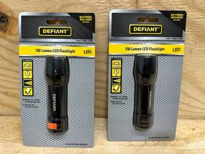 lot 169 image: Defiant Lot of 2-  150 Lumens LED Flashlights