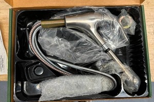 lot 83 image: American Standard 4114.100.075 Lakeland Single-Control Kitchen Faucet with Pull Out Spray Spout, Stainless Steel
