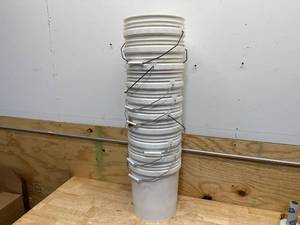 lot 87 image: Lot of 10-  5 Gal. White Buckets