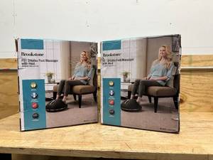 lot 89 image: Brookstone Lot 2- FS1 Shiatsu Foot Massagers