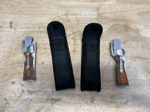 lot 173 image: Woodland Creek Lot of 2-  Knife Rifle Shaped Mounted Lights