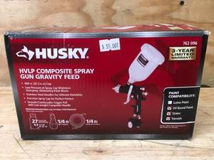 lot 47 image: Husky HVLP Composite Spray Gun Gravity Feed