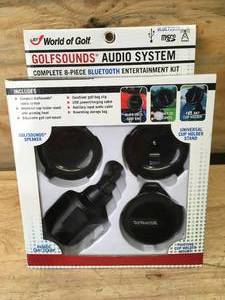 lot 94 image: JEF World of Golf Golfsounds Audio System Complete 8-Piece Bluetooth Entertainment Kit