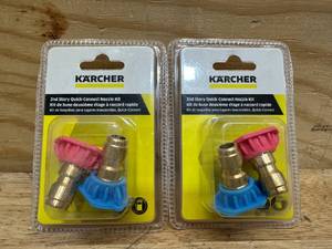 lot 234 image: Krcher Lot of 2- Universal Second Story Spray Nozzle Kit for Pressure Washers up to 4000 PSI - Quick-Connect