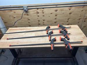 lot 195 image: Set of 3- Large Clamps