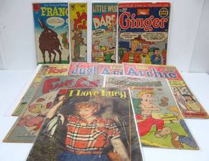 lot 26 image: Lot of 11 1940s-50s 10-Cent Comics - Archie, Jackie Gleason, Daredevil etc