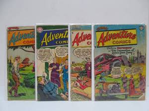 lot 27 image: Lot of 4 1950s DC Adventure Comics - SUPERBOY