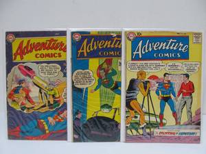 lot 31 image: Lot of 3 1950s DC Adventure Comics - SUPERBOY