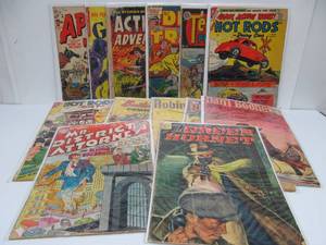 lot 35 image: Lot of 16 1950s 10-Cent Comic Books - Dick Tracy, Apache Kid, Hot Rods etc