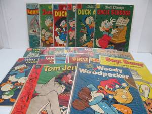 lot 36 image: Lot of 23 1950s 10-Cent Walt Disney Comics - Mostly Uncle Scrooge Donald Duck etc