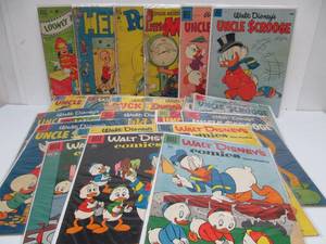 lot 37 image: Lot of 24 1950s 10-Cent Walt Disney Comics - Mostly Uncle Scrooge Donald Duck etc