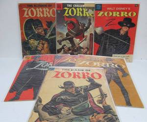 lot 41 image: Lot of 7 1950s ZORRO Comic Books