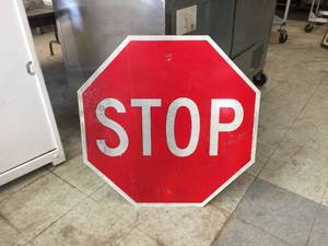 lot 144 image: Classic 30 Aluminum STOP Sign